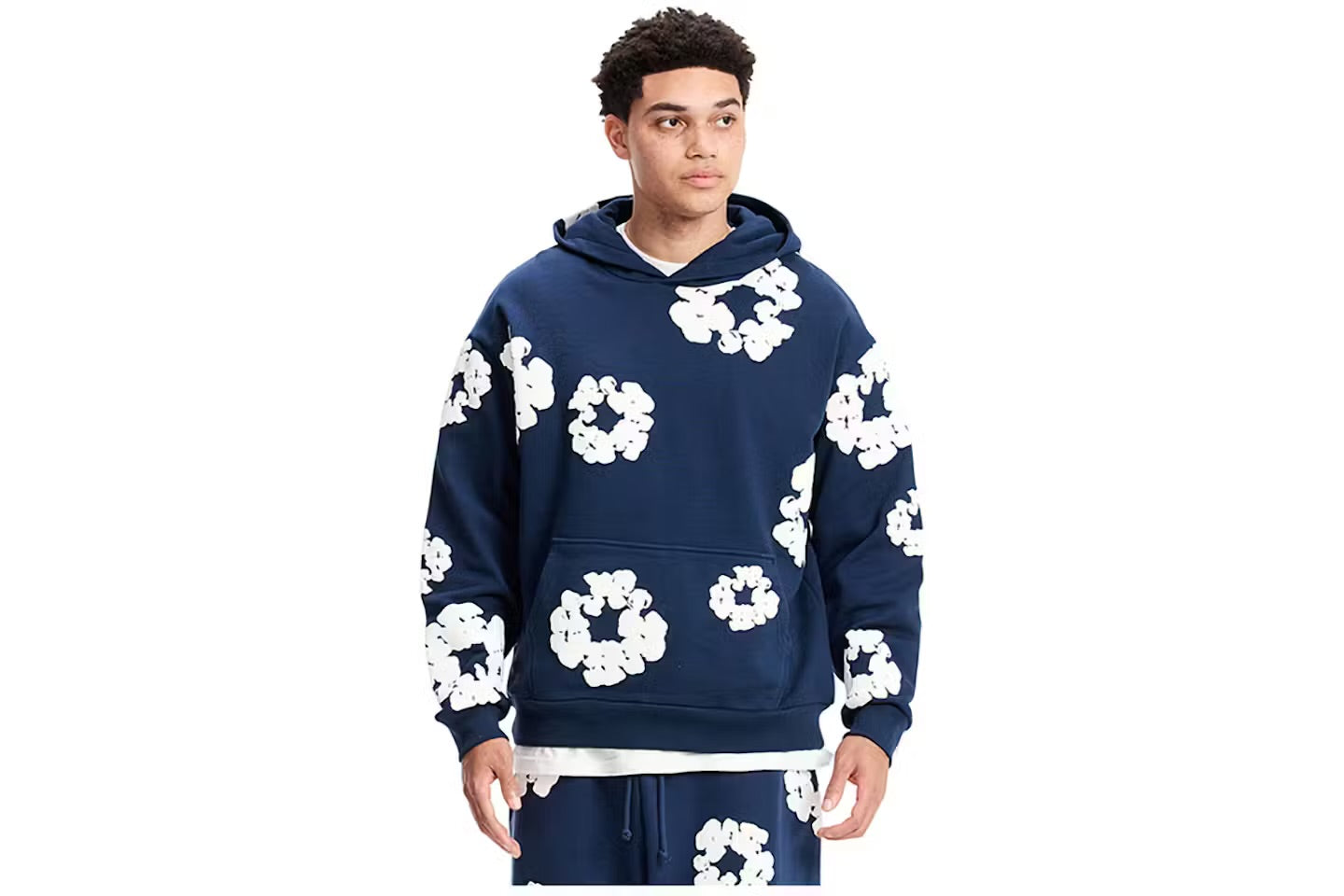 Denim Tears The Cotton Wreath Sweatshirt Navy hoodie
