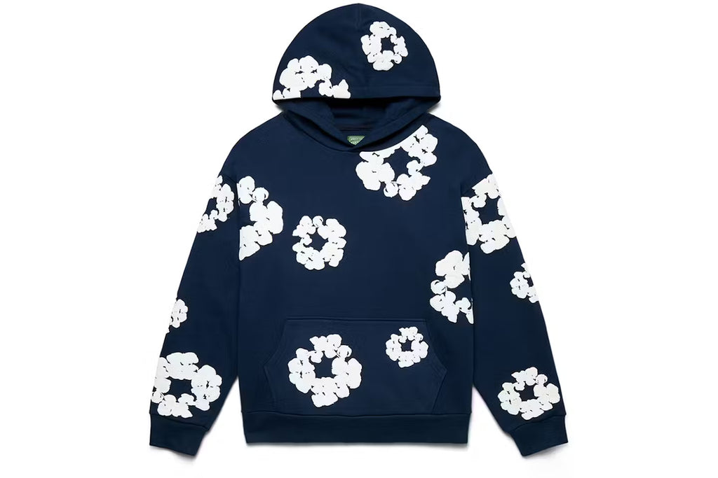 Denim Tears The Cotton Wreath Sweatshirt Navy hoodie
